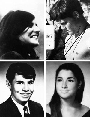 Image of 4 young people, martyrs of the Kent State Massacre